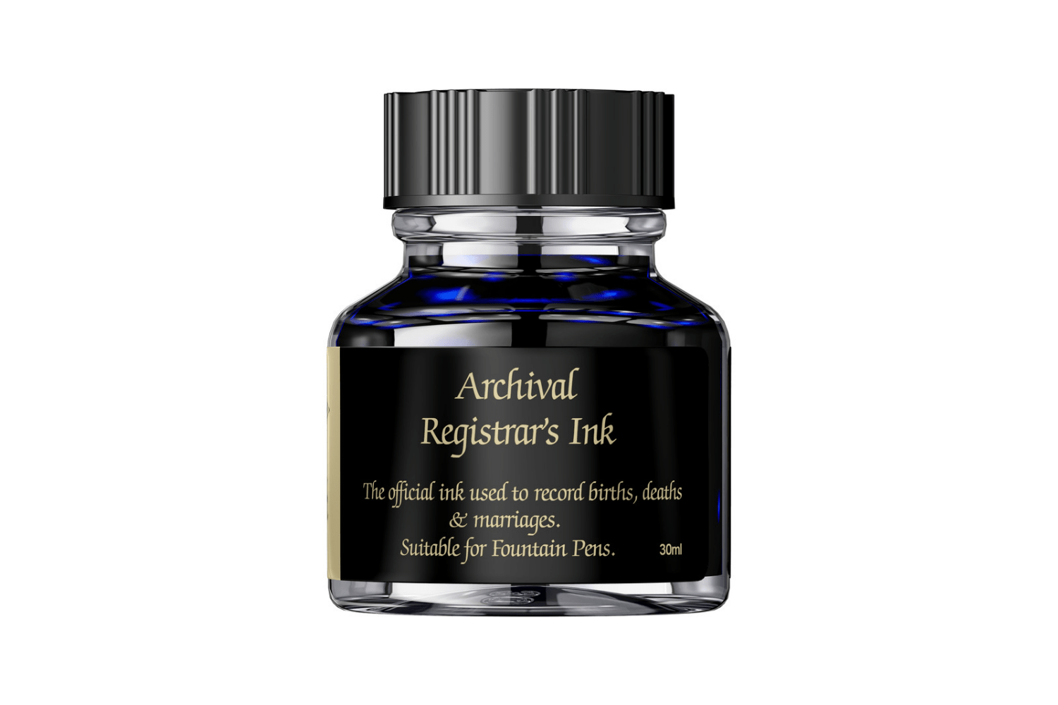 Diamine Ink Diamine Registrars Permanent Blue Black - Bottled Ink 30 ml