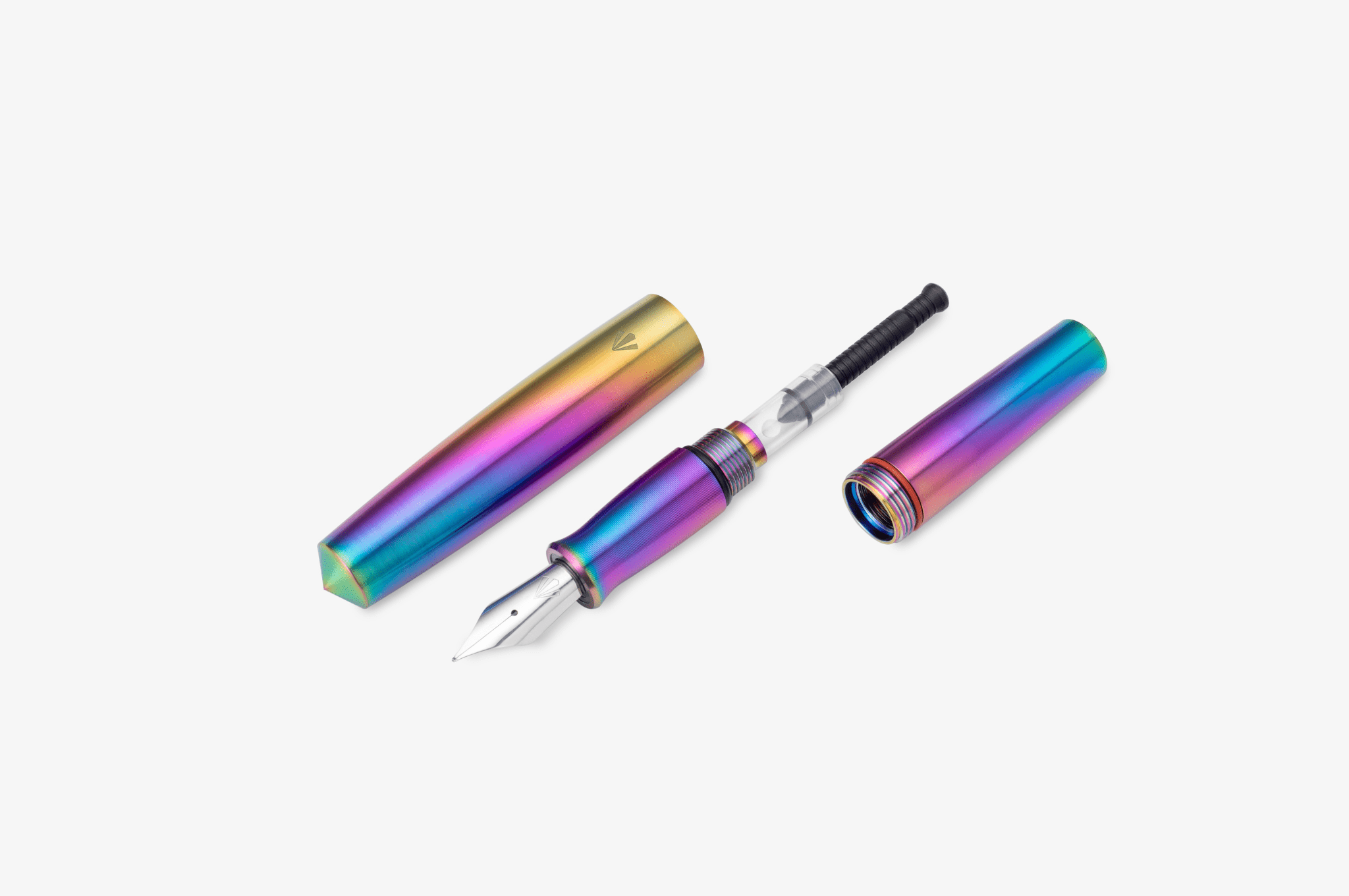 Gravitas Pens Fountain Pen Gravitas - Pocket Grade 5 Titanium Rainbow Skittle PVD