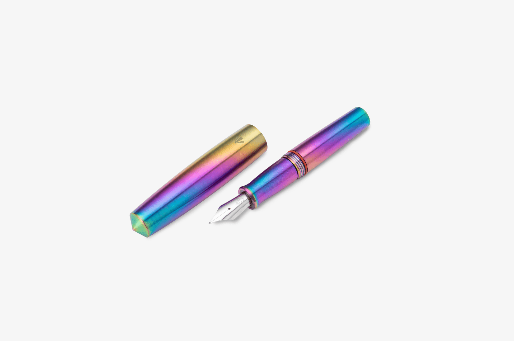 Gravitas Pens Fountain Pen Gravitas - Pocket Grade 5 Titanium Rainbow Skittle PVD