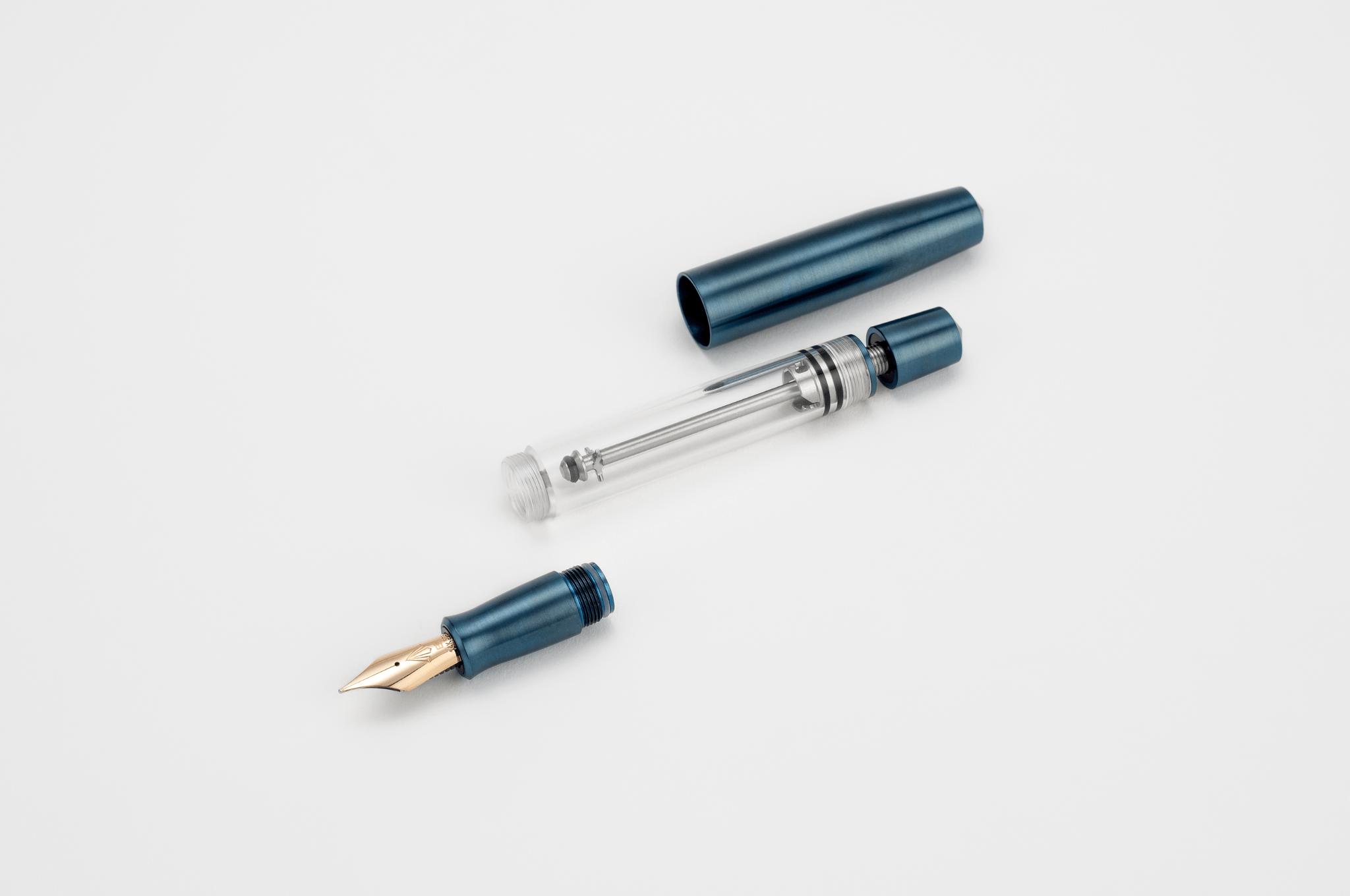 Gravitas Fountain Pen Gravitas Special Edition from Kyuseido - Kakari FS Machined (Polished) Blue