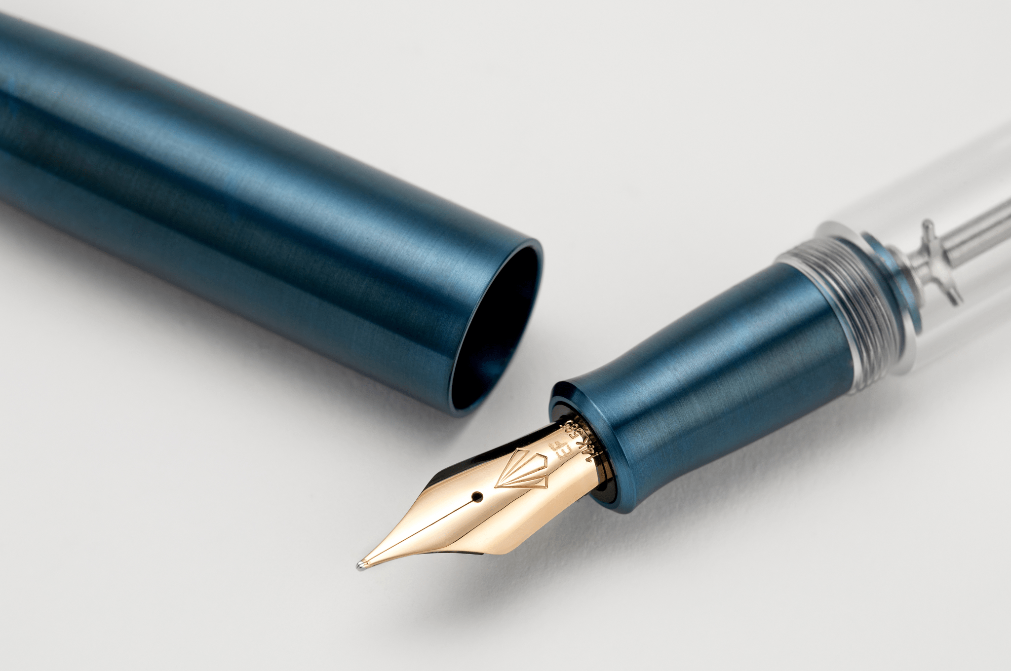 Gravitas Fountain Pen Gravitas Special Edition from Kyuseido - Kakari FS Machined (Polished) Blue